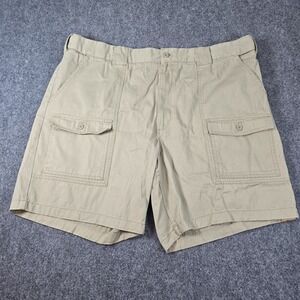 Foundry Cargo Shorts Men's 50 9in Beige Elastic Side‎ Waist Pockets Outdoors NWT